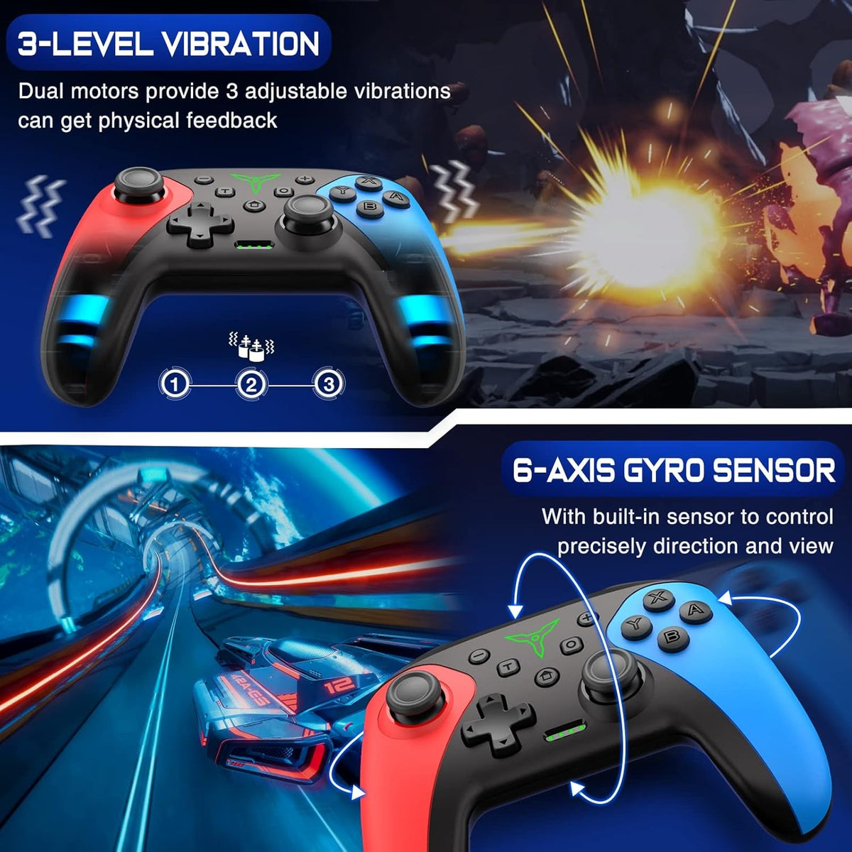 Oles Switch wireless switch controller for nintendo switch / switch 2 / lite / ole ...