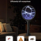 YISSVIC Electric Fly Swatter 4000V Bug Zapper Racket Dual Modes Mosquito Killer with Purple Mosquito Light Rechargeable for Indoor Home Office Backyard Patio Camping (Black-1 Pack)