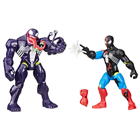 Spider-Man MixMashers Marvel Venom Vs Venomized, Pack of 2 Customisable Figures with Accessories, Purple, Red