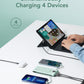 VEGER Portable Charger with Built-in AC Plug and Cables, All in One 10000mAh Ultra Slim Power Bank Travel Essentials, 15W Fast Charging Battery Pack Compatible with iPhone, Samsung, Android (Green)