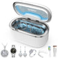 35W Ultrasonic Jewelry Cleaner, 45KHz Retainer Cleaner for Jewelry, 5 Timer & 3 Power Modes, Eyeglasses, Rings, Watch Strap, Dentures - 20oz, 304 Stainless Steel Tank, Quiet <38dB (White)