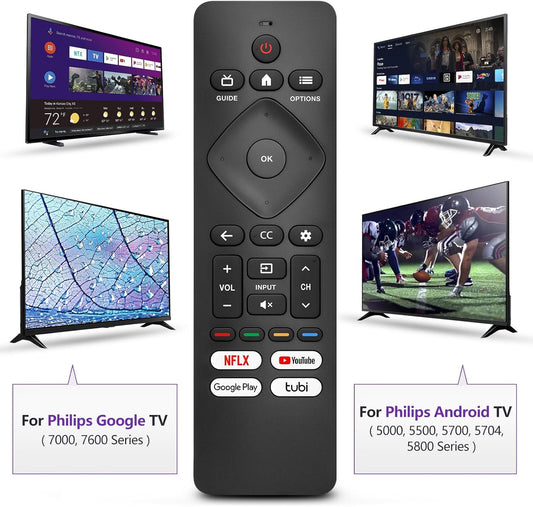 Replacement for Philips-Smart-TV-Remote-Control, Universal Smart Remote for Philips Android/Google TV