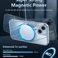 FNTCASE for iPhone 15 Case Clear: iPhone 14/13 Case Magnetic Phone Cases with Screen Protector Compatible with Magsafe Slim Anti Yellowing Rugged Protective Transparent Cell Cover (A-Clear)