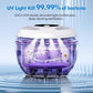 Upgraded Ultrasonic Retainer Cleaner Machine, 45kHz Ultrasonic Dentures Cleaner for Night Guards, Braces, Aligner, Toothbrush, Jewelry and More, 200ML Capacity, White