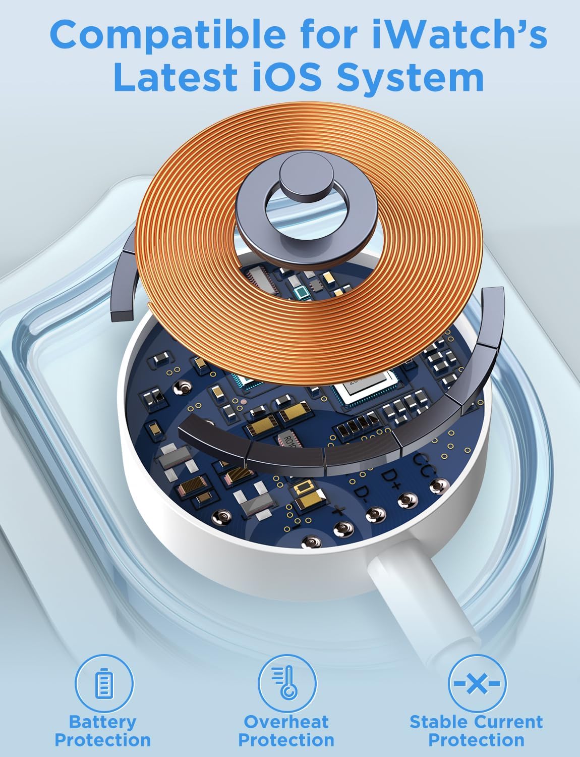 𝟐𝟎𝟐𝟔 𝐔𝐩𝐠𝐫𝐚𝐝𝐞𝐝 for Apple Watch Charger USB Magnetic Fast Charging Cable Portable Wireless Charging Accessories Compatible with iWatch Series 11/10/9/8/7/6/5/4/3/2 Ultra 3/2/SE-3.3FT