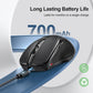 TECKNET Wireless Mouse Rechargeable, 2.4G USB-A Silent Mouse, Quiet Click, 6 Adjustable 4800 DPI, Cordless Computer Mice, Ergonomic Mice for Laptop, 6 Buttons for Chromebook, Ergo Grip - Black