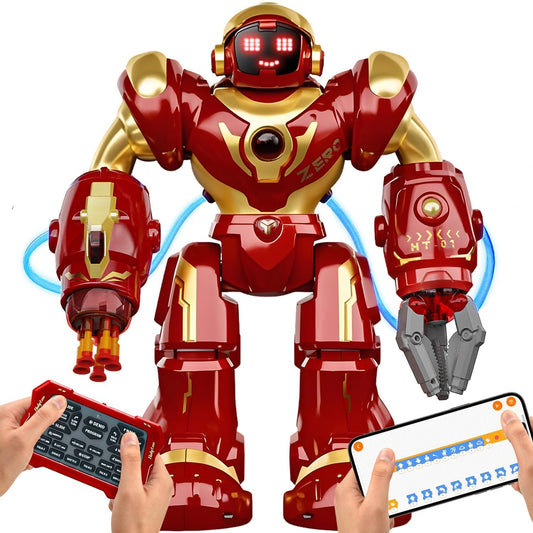 Holyton 5088 Smart Robots for Kids, Large Talking Interactive STEM Programmable RC Robot with Voice Control, APP Control, LED Eyes, Ideal Gift for Kids Ages 5-7, 6-8, 8-12 Boys and Girls