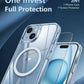 FNTCASE for iPhone 15 Case Clear: iPhone 14/13 Case Magnetic Phone Cases with Screen Protector Compatible with Magsafe Slim Anti Yellowing Rugged Protective Transparent Cell Cover (A-Clear)