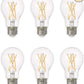 Ledvance Sylvania Led Truwave Natural Series Light Bulb, 60W Equivalent, Efficient 8W A19, Medium Base, Dimmable, 800 Lumens, 2700K, Soft White, Clear - 6 Pack (40806)