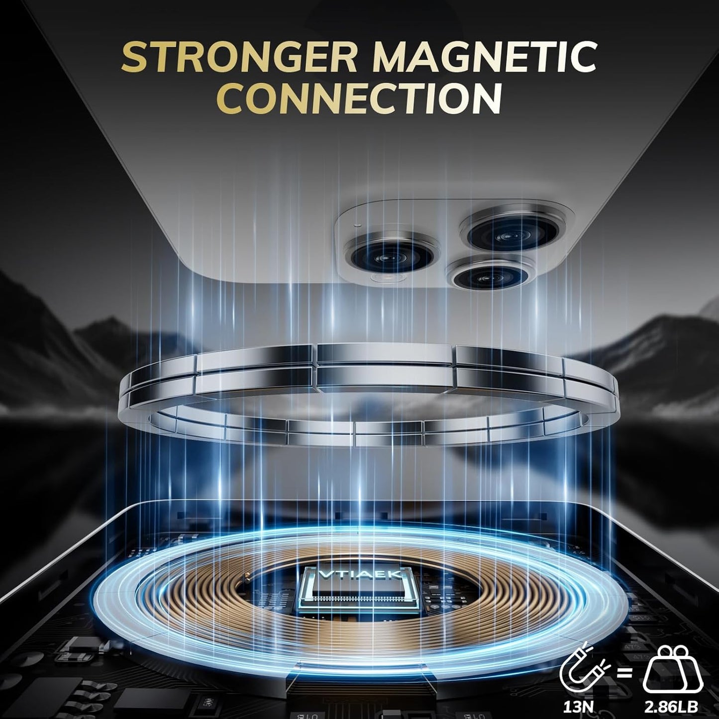 [0.3" Ultra Slim] [Alloy-Made] [Credit Card] Magsafe Portable Charger for iPhone, 2026 Upgrade 5000mAh Fast Charging Magnetic Power Bank, Wireless Battery Pack for iPhone 17 Air 16 15 Pro Max 14 13