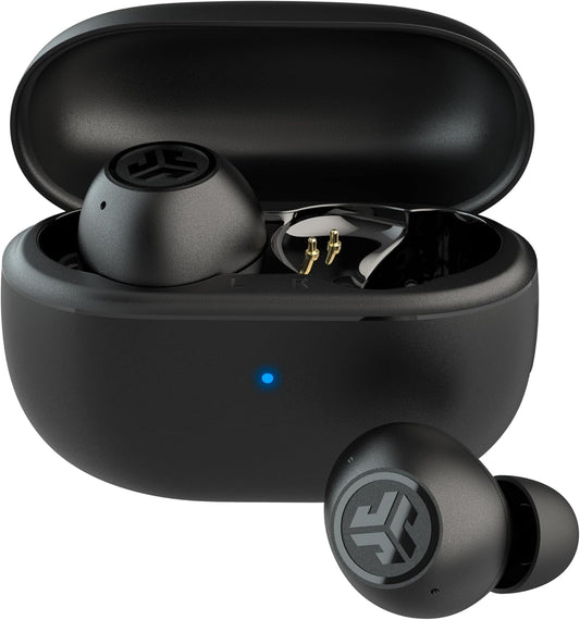 JLab Go Pop ANC True Wireless Earbuds & Charging Case, Black, Active Noise Cancelling, 10mm Drivers, Dual Connect, Customize Your Sound with App, Be Aware Mode, Compact Fit, MEMS Microphone