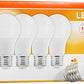 Sylvania LED Light Bulb, 60W Equivalent A19, Efficient 8.5W, Medium Base, Frosted Finish, 800 Lumens, Soft White - 4 Pack (73888)