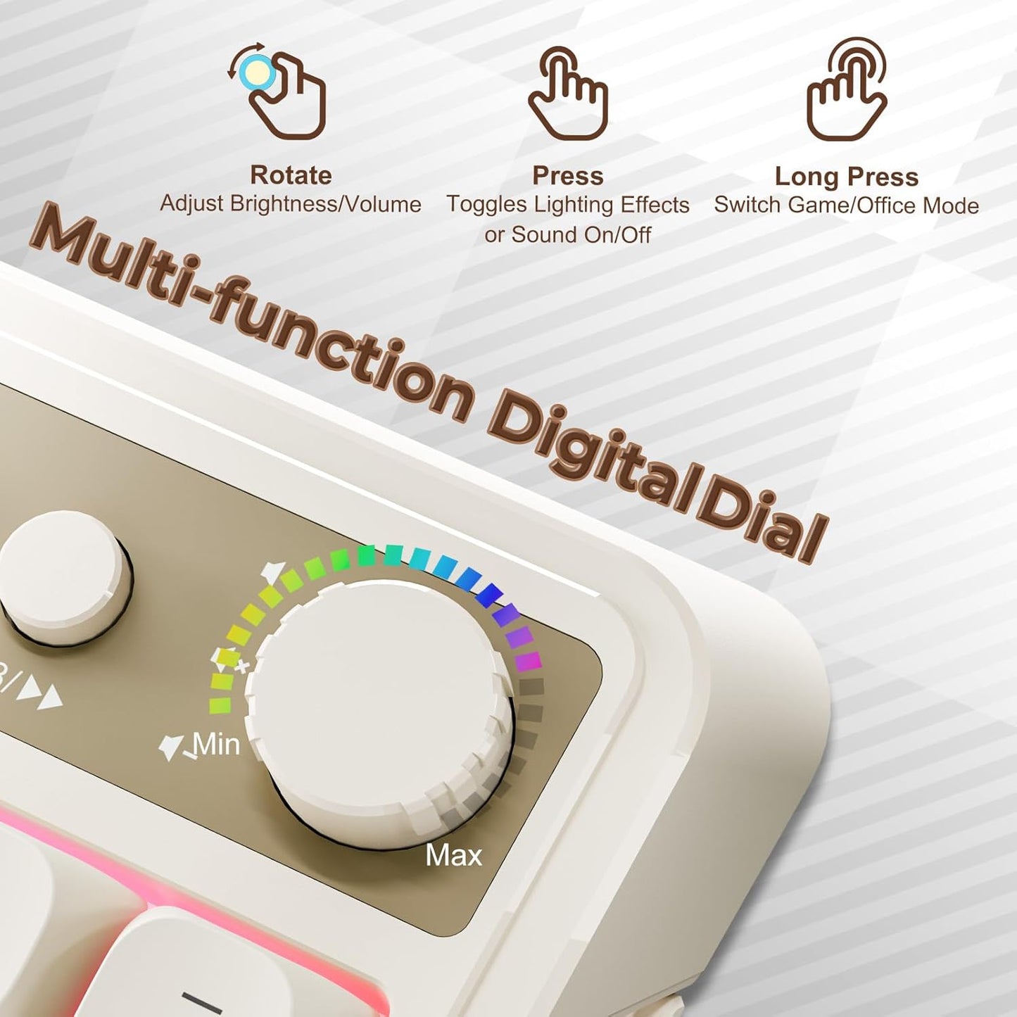 AULA S99 Gaming Keyboard, Wireless Computer Keyboards, Tri-Mode Bluetooth/2.4GHz/USB-C Custom Creamy Keyboard with Number Pad, RGB Backlit Media Knob Cute Programmable Keyboard for PC Gamer - Green