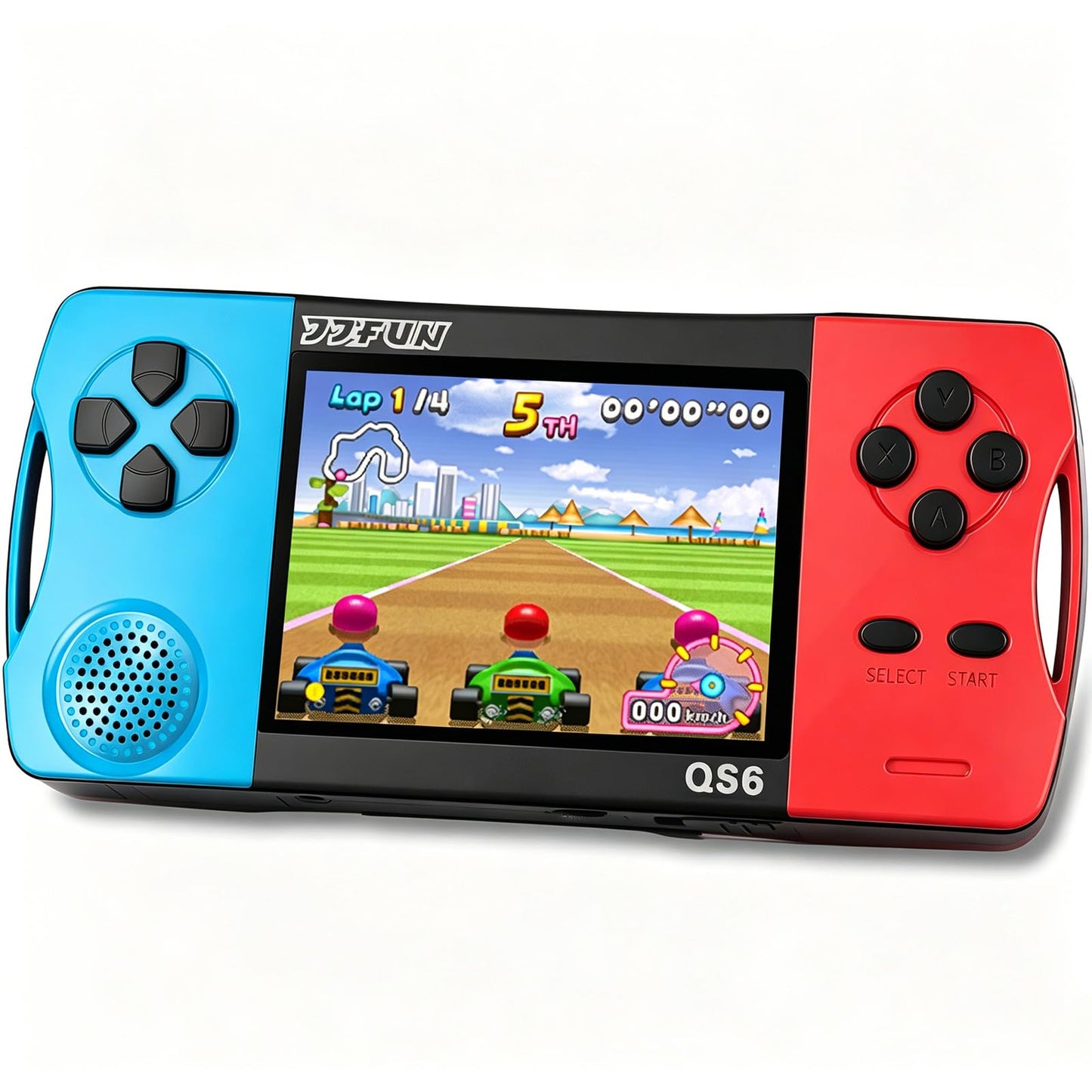 Handheld Games for Kids with 3.5" IPS Large Screen Built-in 216 Retro Video Games Portable Gaming Player with Rechargeable Battery Mini Arcade Electronic Toy Gifts for Boys Girls (Blue+Red)