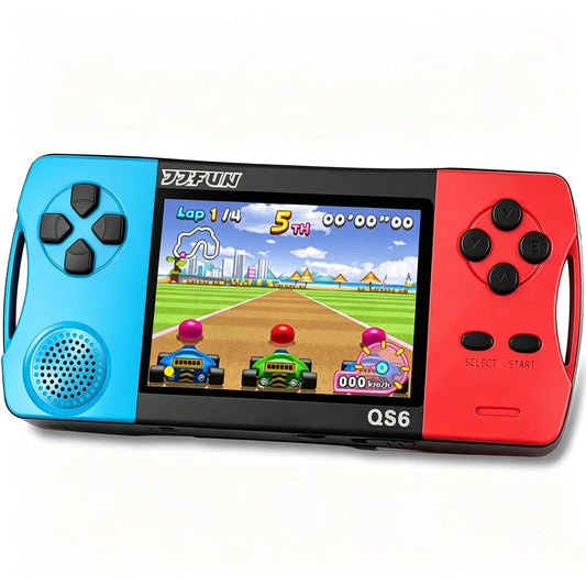Handheld Games for Kids with 3.5" IPS Large Screen Built-in 216 Retro Video Games Portable Gaming Player with Rechargeable Battery Mini Arcade Electronic Toy Gifts for Boys Girls (Blue+Red)