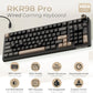 RK ROYAL KLUDGE R98 Pro Wired Mechanical Keyboard, 96% Creamy Gaming Keyboard RGB Backlit with Number Pad and Volume Knob, Gasket Mount, MDA Profile PBT Keycaps, Hot Swappable Pre-lubed Linear Switch