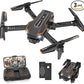 AVIALOGIC Mini Drone with Camera for Kids, Remote Control Helicopter Toys Gifts for Boys Girls, FPV RC Quadcopter with 1080P HD Live Video Camera, Altitude Hold, Gravity Control, 2 Batteries, Black