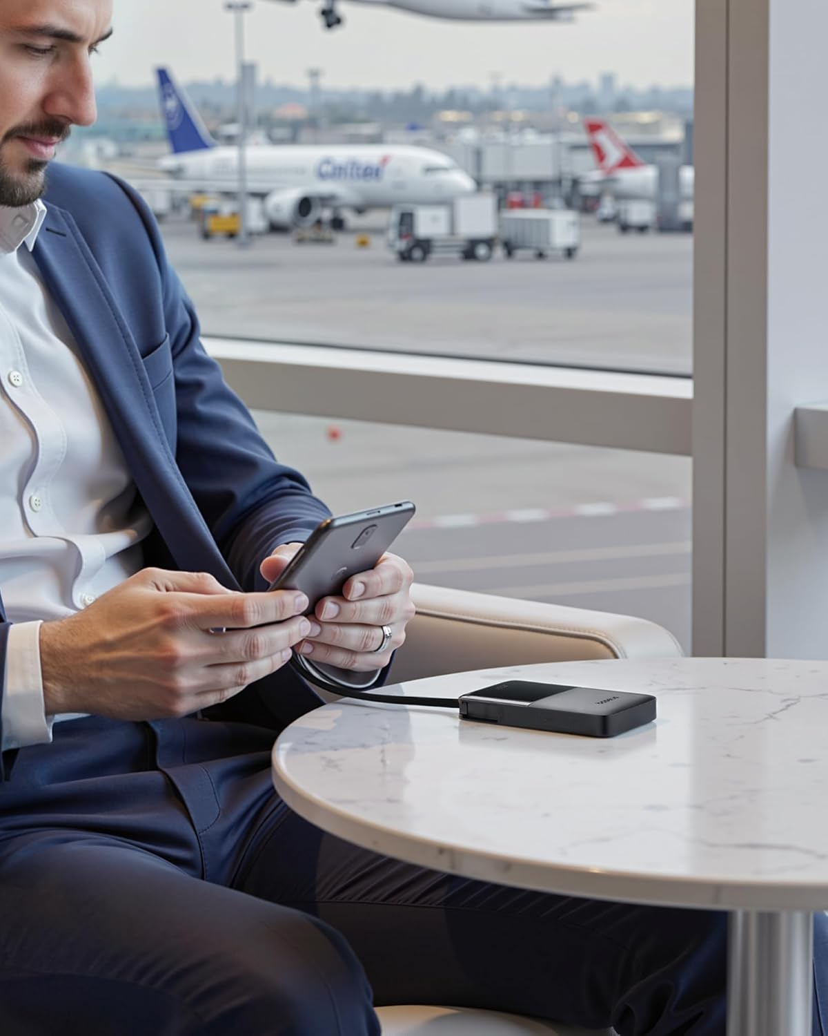 Baseus Portable Charger, 10000mAh Fast Charging Power Bank, 22.5W PD3.0 QC3.0 Battery Pack Built-in USB C Braided Cable, Travel Essentials for iPhone 17 16 15, iPad, S25/S24, Indoor/Outdoor