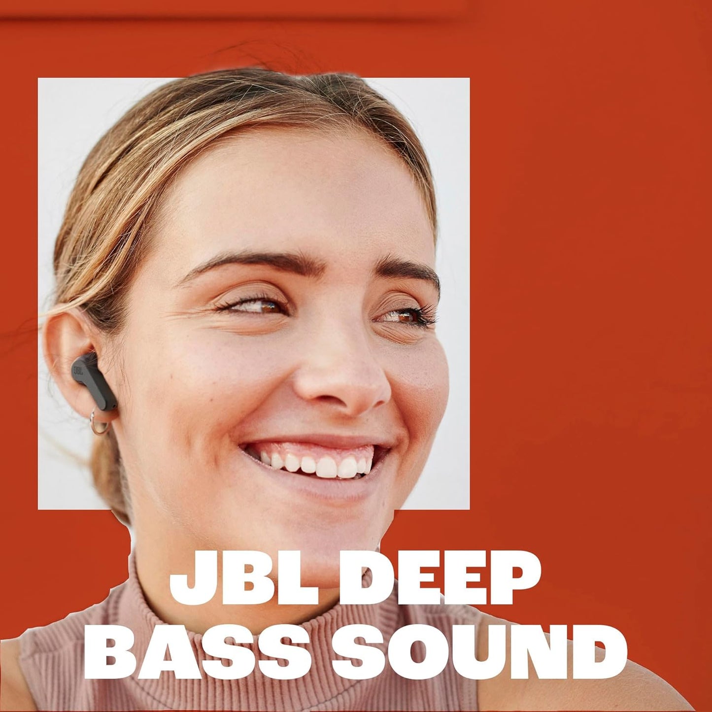 JBL Vibe Beam - True Wireless JBL Deep Bass Sound Earbuds, Bluetooth 5.2, Water & Dust Resistant, Hands-Free Call with VoiceAware, Up to 32 Hours of Battery Life (Black)