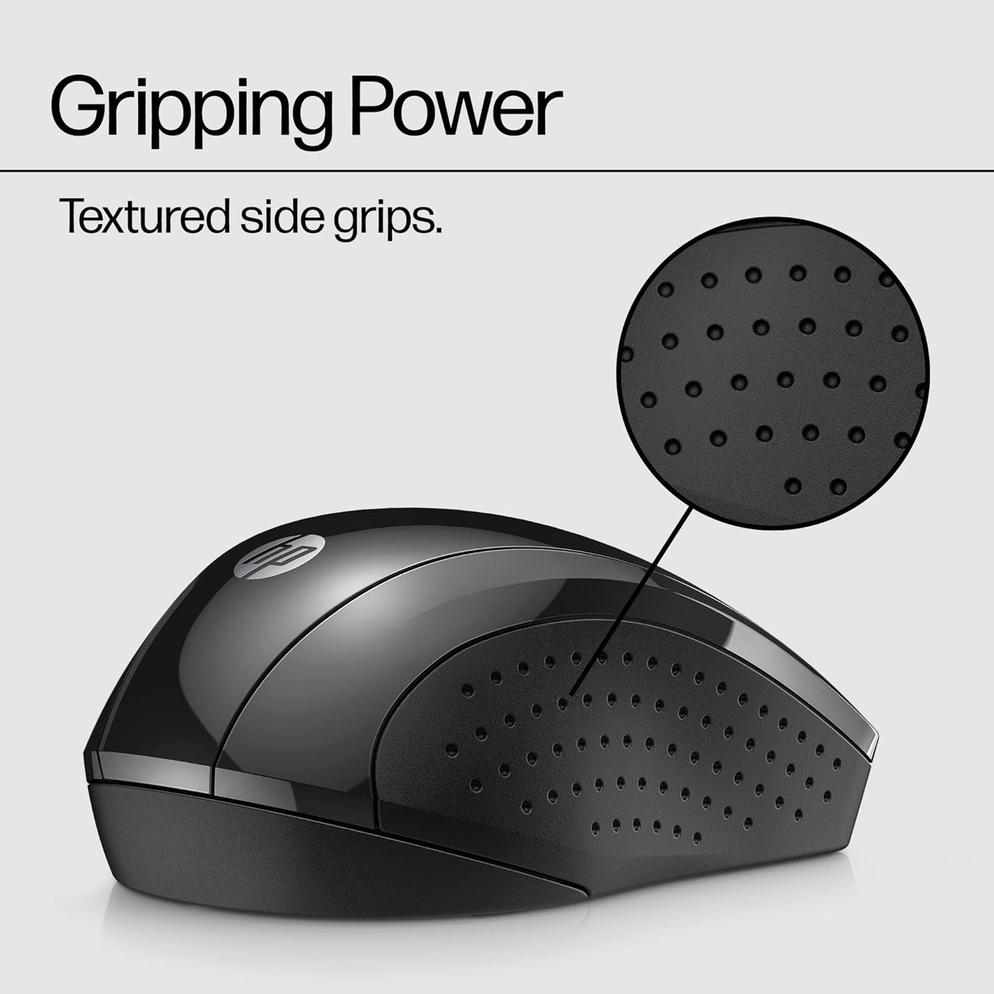 HP X3000 G3 Wireless Mouse - Black, 15-Month Battery, Side Grips for Control, Travel-Friendly, Blue LED, Powerful 1600 DPI Optical Sensor, Compatible with Wins PC/Laptop, Mac, Chromebook (683N7AA)