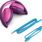 JLab JBuddies ANC 2 in 1 Wireless + Wired Kids Headphones, Active Noise Canceling and Be Aware Modes, Safe Volume Settings, 50+ Hours Playtime, Adjustable, Purple/Pink
