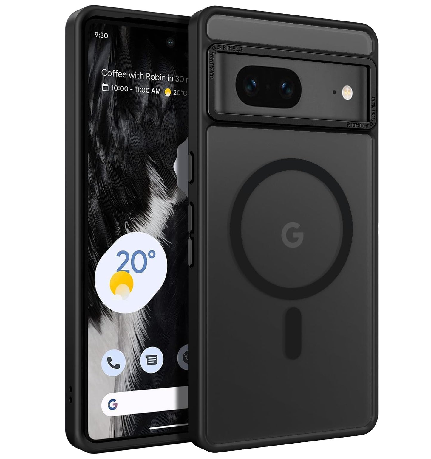 BENTOBEN for Google Pixel 7 Case [Compatible with Magsafe] Translucent Matte Magnetic Pixel 7 Case Magsafe Slim Thin Shockproof Women Men Protective Phone Cases Cover for Google Pixel 7 6.4", Black
