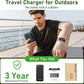 Power Bank,10000mAh 22.5W Max Portable Charger Built in Cables，4 Outputs 2 Inputs External Phone Powerbank,5V/3A Fast Charging Travel Charger for iPhone Android iPad,(Pearl Black)