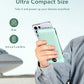 VEGER Portable Charger with Built-in AC Plug and Cables, All in One 10000mAh Ultra Slim Power Bank Travel Essentials, 15W Fast Charging Battery Pack Compatible with iPhone, Samsung, Android (Green)
