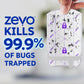 Zevo Flying Insect Trap & 3 Refill Cartridges - Plug in Fly Trap & Indoor Bug Catcher for Gnats, House & Fruit Flies - Blue & UV Light Technology, Mess-Free Alternative to Bug Zapper
