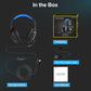 IMYB A36 Gaming Headset with Microphone for Pc, Xbox One Series X/s, Ps4, Ps5, Switch, Stereo Wired Noise Cancelling Over-Ear Headphones with Mic for Computer, Laptop, Mac, Nintendo, Gamer (Blue)