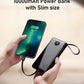 VEEKTOMX 10000mAh Portable Charger with Built-In Cables – Fast USB-C Power Bank for iPhone & Samsung
