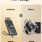 VEEKTOMX 10000mAh Portable Charger with Built-In Cables – Fast USB-C Power Bank for iPhone & Samsung