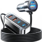AINOPE 108W Multiple Ports Car Charger, Cigarette Lighter USB Charger, PD&QC Car Charger Adapter Fast Charging for iPhone 17 [+5FT Cable], 12V Road Trip Essentials for Kids, Car Accesories