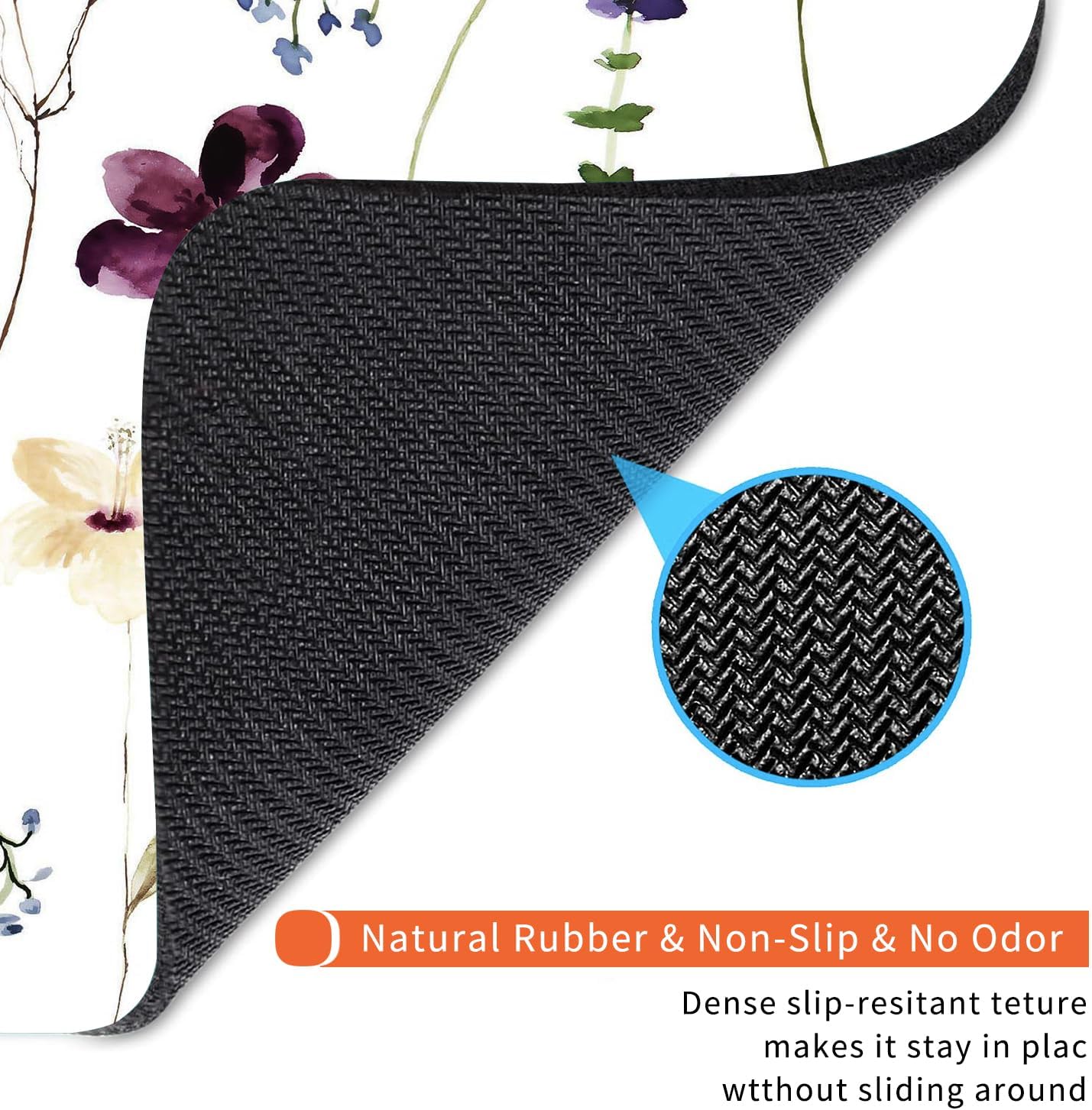 Square Mouse Pad Beautiful Flowers Plants, Personalized Premium-Textured Custom Mouse Mat Design, Washable Mousepad Cloth, Non-Slip Rubber Base Computer Mouse Pads for Wireless Mouse