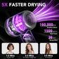 aowoka Hair Dryer, Higher Speed Professional High Speed Ionic Blow Dryer 500 Million Negative Ions & Heat-Control & 59dB Noise Hairdryer for Faster Drying