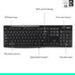 Logitech K270 Wireless Keyboard for Windows, 2.4 GHz Wireless, Full-Size, Number Pad, 8 Multimedia Keys, 2-Year Battery Life, Compatible with PC, Laptop, Black