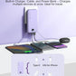 Portable Charger, 12000mAh 22.5W USB C Fast Charging Power Bank with Built-in Cables and AC Wall Plug, Smart LED Display Travel Essentials Battery Pack Compatible with iPhone, iPad, Samsung etc Purple