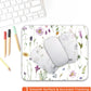 Square Mouse Pad Beautiful Flowers Plants, Personalized Premium-Textured Custom Mouse Mat Design, Washable Mousepad Cloth, Non-Slip Rubber Base Computer Mouse Pads for Wireless Mouse