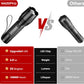 WdtPro LED Flashlight High Lumens SR2000 Pro, 2 Pack Brighter Tactical Flashlights with 5 Modes & Zoomable, Powerful Mini Flash Light for Emergency, Camping, Hiking (Black)