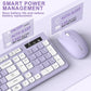 Wireless Keyboard and Mouse Combo, Full-Sized Wireless Keyboard and Adjustable DPI Mouse, 2.4GHz USB Receiver, Silent Keyboard and Mouse for PC, Windows, MAC, Desktop, Laptop(Purple)
