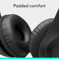 Logitech H390 Wired Headphones with Mic, USB-A Headset with Microphone for PC, Noise Cancelling Microphone for Video Meetings, Music, Gaming - Black