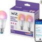 WiZ Connected Smart Light Bulbs, 2-Pack, Color A19 60W 800LM E26 Indoor LED Lights, Smart Bulbs with Motion Detection, Control with Voice or App