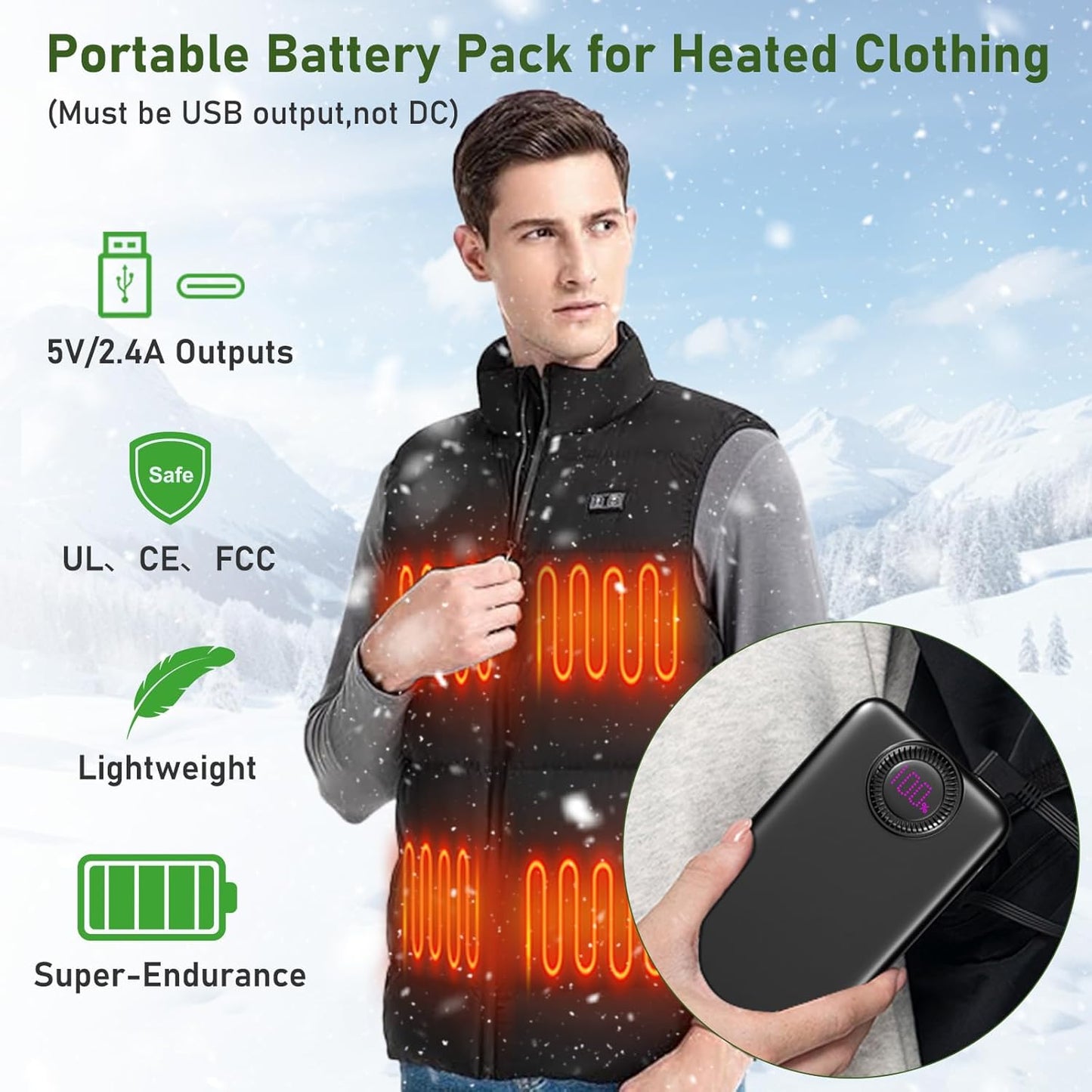 Power Bank,10000mAh 22.5W Max Portable Charger Built in Cables，4 Outputs 2 Inputs External Phone Powerbank,5V/3A Fast Charging Travel Charger for iPhone Android iPad,(Pearl Black)