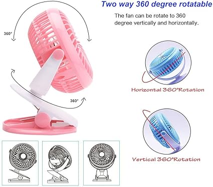 Portable Mini Air Cooler Plastic Blade Clip Fan