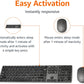 Ultra Premium Wireless Keyboard and Mouse Combo - Rechargeable, Ultra Slim Design, Quiet, Full Size, Number Pad, Unifying Receiver, Black