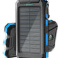 Solar Charger, 38800mAh Solar Power Bank, Waterproof External Backup Battery Power Pack with USB C Input/Output/LED Flashlights Compatible with iPhone, Samsung, iPad, Suitable for Outdoor, Camping