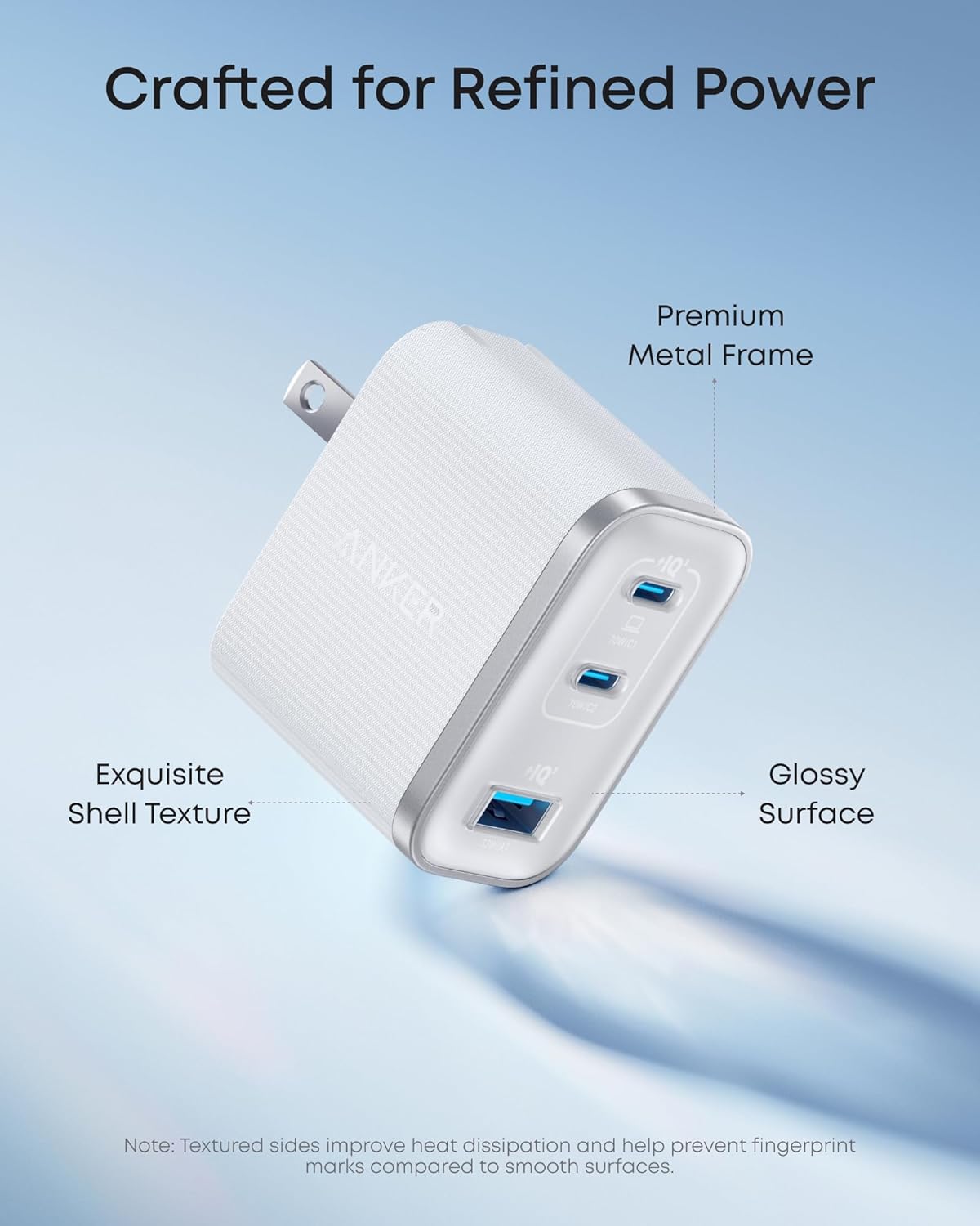 Anker Nano Charger, Ultra-Fast 70W Output 3-Port USB C Charger Block, Fast Charging, Compact and Stylish, for iPhone 17/16 Series, MacBook, iPad, Pixel, Galaxy, and More(Black, Cable Included)