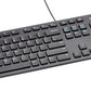 Wired QWERTY Keyboard, Full-Sized, Black