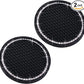 Car Cup Holder Coasters, Bling Cup Holder Insert Coaster Car Interior Accessories-2.75 inch Silicone Anti Slip Crystal Rhinestone Car Coaster-Universal (Pack of 2)