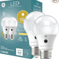 GE LED+ A19 Dusk to Dawn LED Light Bulbs, Automatic On/Off Outdoor Security Light, Soft White (2 Pack)